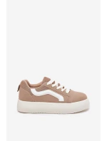 Sneakersy Damskie Na Platformie Khaki Tellnira