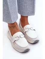 Dámske kožené mokasíny D&A White