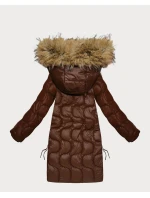 Dámska bunda s ozdobným prešívaním J Style chocolate (5M3351-158)