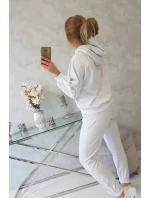 Súprava mikiny s kapucňou biela