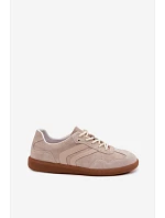 Dámské kožené semišové tenisky nízké béžové Perinae