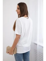 Blúzka z bavlny Miami white Blúzka z bavlny Miami white