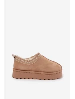 Śniegowce Dziecięce Z Haftem Beżowe Prina