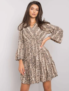 Šaty DHJ SK 8777B 1.11P čierna a béžová