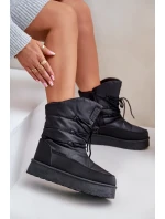 Big Star Platform Snežnice na zips OO274884 Black