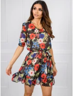 Šaty LK SK 507626.70 čierna a červená