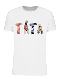 Personalizované pánské tričko - táta/děda z fotek 