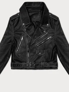 Čierne vintage sako s opaskom J Style (11Z8125)