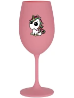 DUHOVÝ JEDNOROŽEC - ružový pohár na víno 350 ml