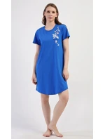 Dámske domáce šaty s krátkymi rukávmi Kvety