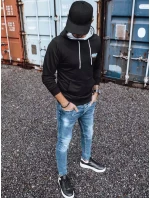 Pánska mikina s potlačou čierna FashionStreet BX5382