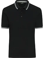 Daiber JN 1306 Pánske polo tričko z hrubého piqué s prúžkami 02.1306 čierna/biela/sivá
