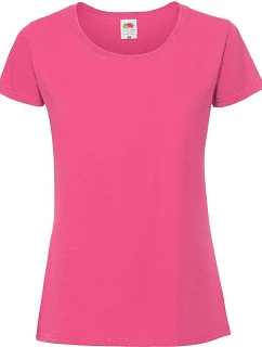 Fruit of the Loom Lady-Fit Iconic 195 T Dámske tričko z hrubej bavlny 16.1424 fuchsiová