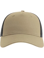 Atlantis Headwear Zion 5-panelová truckerová čiapka 33.0120 khaki/čierna Atlantis Headwear Zion 5-panelová truckerová čiapka 33.0120 khaki/čierna