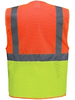 Yoko HVW 820 Hi-Vis sieťovaná bezpečnostná vesta 79.W820 hi vis oranžová/hi vis žltá Yoko HVW 820 Hi-Vis sieťovaná bezpečnostná vesta 79.W820 hi vis oranžová/hi vis žltá