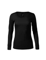 Dámske tričko s dlhým rukávom Premium Merino Rise MLI-16001 Black - Malfini