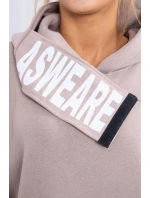 Zateplená mikina s kapucňou béžová