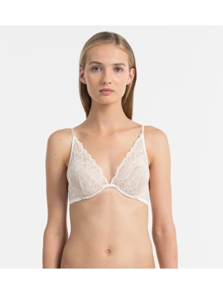 Podprsenka s kosticou QF1436E slonovinová - Calvin Klein Podprsenka s kosticou QF1436E slonovinová - Calvin Klein