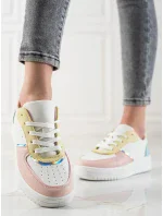 Originálne dámske viacfarebné tenisky bez podpätku 8757