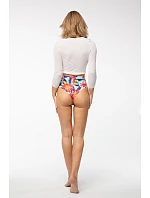 Dámske kvetinové jednoduché brazílske maxi nohavičky Farebné kvety - Julimex