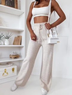 Dámske široké nohavice LAKELIFE light beige FashionStreet UY1686