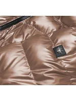 Svetlo hnedá prešívaná bunda pre prechodné obdobie (BR9790-46)