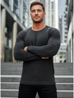 Pánsky sveter cez hlavu antracitový WX1604