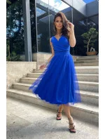 Dámske večerné šaty 268 Kr. modrá - Bicotone