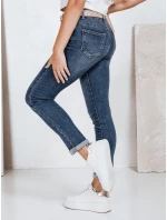Dámske skinny džínsy s vysokým pásom modré FashionStreet UY2798