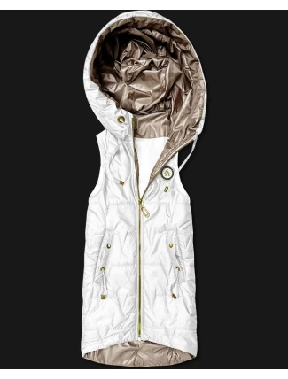 Tenké bez rukávov s kontrastným lemovaním Goodlookin white (B8583-26)