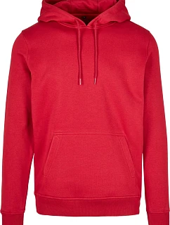 Build your Brand BY 011 Mikina s kapucňou z hrubej bavlny 56.0011 ruby