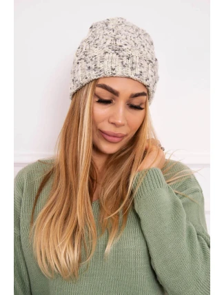 Dámska čiapka Eliza K205 ecru+grey