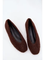 Baleriny Damskie Z Futerkiem Typu Baranek Czekoladowe Zimira