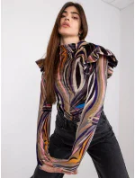 Blúzka DHJ BZ 6533C.90 čierna a béžová