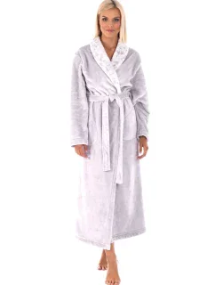 Dámsky župan Flora 2556 jednofarebný holubičia sivá - Vestis