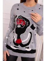 Sveter s Otcom Vianoc šedý Sveter s Otcom Vianoc šedý