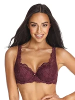 Vystužená dámska podprsenka Cora M-3344/22 bordó - Mat Vystužená dámska podprsenka Cora M-3344/22 bordó - Mat