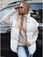 Dámska prešívaná vesta NIMIA ecru FashionStreet TY3250