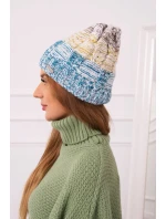 Fleecová čiapka Dolores K303 marine+kiwi+brown