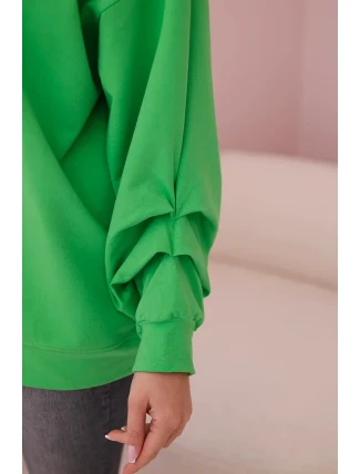 Bavlnená blúzka s mašľou svetlozelená