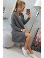 Sveter s netopierími rukávmi grafitový - Kesi Sveter s netopierími rukávmi grafitový - Kesi