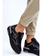 Damskie Sportowe Buty Big Star LL274443 Czarno-Szare
