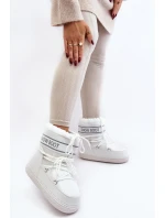 Damskie Wiązane Śniegowce Białe Soia