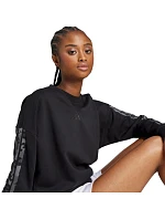 Dámska mikina adidas Animal Print 3-Stripes French Terry Sweatshirt black JM1835