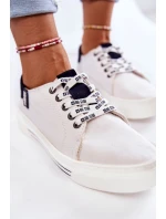 Damskie Trampki Memory Foam System Big Star KK276002 Białe