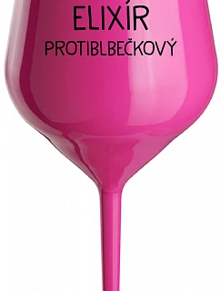 ELIXIR ANTI-BUBBLE - ružový nerozbitný pohár na víno 470 ml