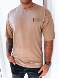 Pánske tričko s potlačou cappuccina FashionStreet RX5303