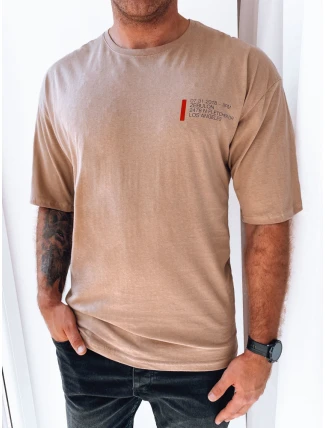 Pánske tričko s potlačou cappuccina FashionStreet RX5303