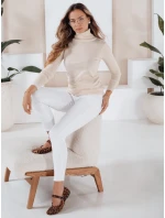 Dámsky sveter s rolákom VANORIA cream FashionStreet MY2487 Dámsky sveter s rolákom VANORIA cream FashionStreet MY2487