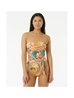 RIP CURL Brazílske jednodielne plavky zeleno-žlté